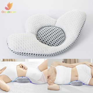 [o] Leaf Shape Back Pillow with Buckwheat Sleep Pillow Bed Pregnancy Pillows Waist Support