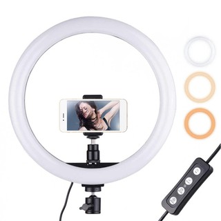 cailai# 10” 26cm LED 3 Modes 5500K Dimmable Studio Selfie Ring Light (Not Included Tripod)