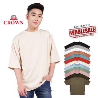 Crown Mens Oversized Shirt Collection Loose Fit Korean Oversize Tshirt unisex tee plus size tops