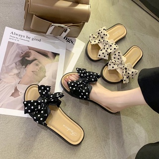 Women's Shoes Beach Slippers Foreign Trade Sandals E-Commerce Wholesale Bow Flat Korean Style Outdoo (6)