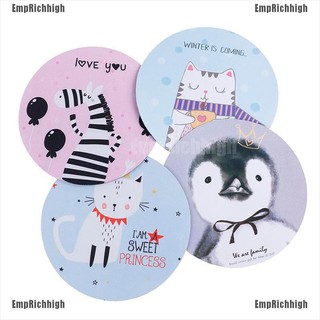 Emprichhigh 1Pc cute mouse pad round office mice pad rubber computer anti-slip table mat (2)