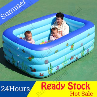 COD Ready Stock Inflatable Pool Kiddie Pool Bestway Swimming Pool Rectangle