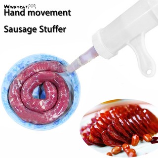 COD Kitchen Plastic Manual Meat Sausage Filler Stuffer Funnel Salami Maker Machine (5)
