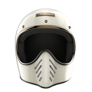 CRNK Retro Motorcycle Helmet Full Face Vanilla White Model