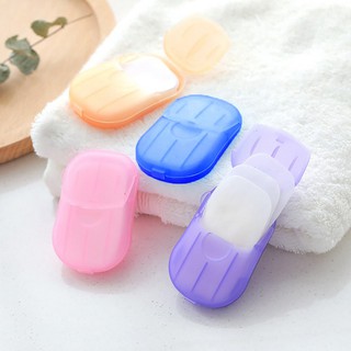 20Pcs Disposable Hand Washing Tablet Travel Carry Toilet Soap Paper