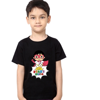 Summer Boy Girl T-shirt Boys Ryan's World Cartoon T Shirt Children Short Sleeve Tees Tops Kids Role Play Tops