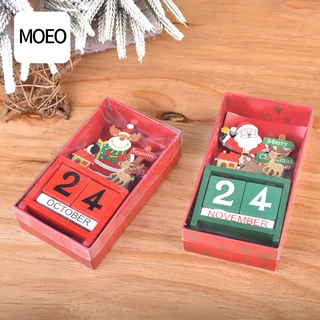 ✵✱FUYOGI Christmas Decorations Wooden Calendar Ornaments Creative Diy Christmas Gift Cartoon Elk Min