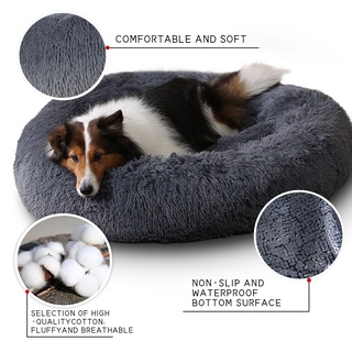 Dog Bed Cat Bed Pet Bed Soft Plush Donut Pet Bed Warm Soft Sleeping Pet bed Cushion Mat Portable (4)