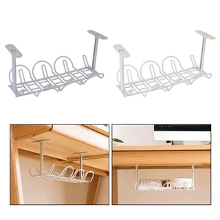 Under Desk Cable Management Tray/Household Cable Storage Rack/Wire Cord Power Strip Adapter Organizer Shelf/Office Desk Wire Organizer