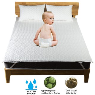 [Ready Stock] Waterproof Bed Protector Jacquard Soft Breathable Bed Sheet Mattress Pad Cover
