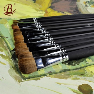 6Pcs/Set Fine Weasel Hair Paint Brush Round Shaped Oil Artistic Brushes For Acrylic Watercolor