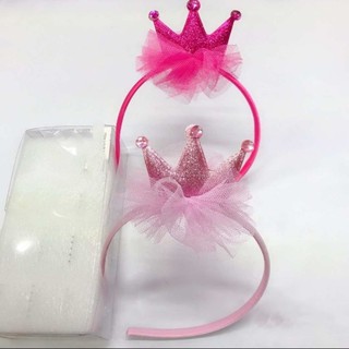 kids Pink crown headband hair accessories