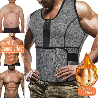 Men Waist Trainer Neoprene Body Shaper Sweat Sauna Vest Workout Waist Trainer Slimming Tank Top Fat Burner for Weight Loss
