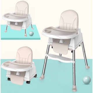 WJF Foldable High Chair Booster Seat For Baby Dining Feeding, Adjustable Height & Removable Legs (1)