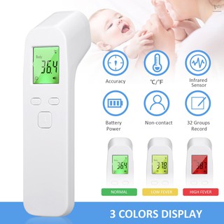 ♥ ♥ TY Non-contact IR Infrared Sensor Forehead Body/ Object Thermometer Temperature Measurement LCD Digital Display Handhold Design Unit Changeable Batterys Powered Operated Portable for Baby Kids Adults