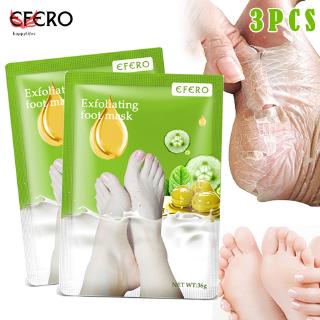 3Pairs Peeling Foot Mask Exfoliating Scrub Pedicure Spa Foot Peel Heels Moisture Feet Care