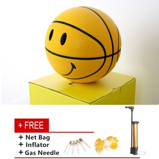 High quality Chinatown Market Smiley Basketball PU Basketball Free pump