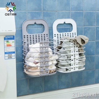 Spot goods ✈Foldable Laundry Basket Clothes Hamper (1)