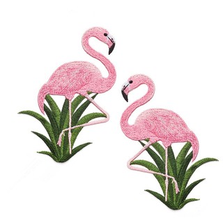 DIY Flamingo Patch Embroidered Applique Clothes Bag Decoration