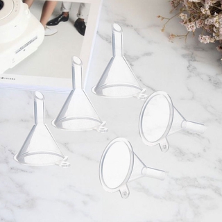 5 Pcs Plastic Funnels Transparent Wide-Mouth Funnels for Restaurant Home