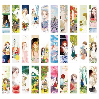 ☁☍❀30pcs Girl Bookmarks Paper Page Notes Label Message Card Book Marker School Supplies Stationery