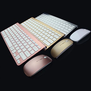 Silent Slim and Stylish Apple-style Wireless Mouse and keyboard Combo