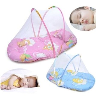 TOP ONE STORE Baby Bed Portable Folding Travel Crib Bed Canopy Mosquito Net Tent With Pillow (1)