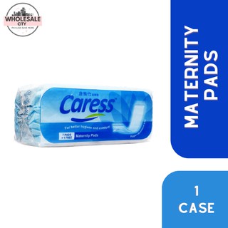 [1case (24 pack)] Caress Maternity pads 8pcs 7+1FREE 1case (24 pack)