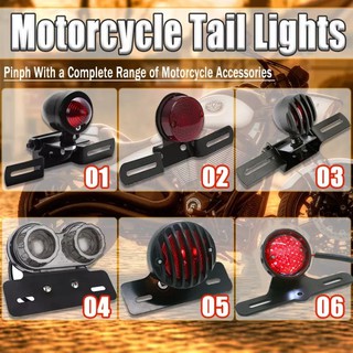 Universal Motorcycle Tail Light Brake Light License Plate Integrated Lights Cafe Racer Tail Ligh