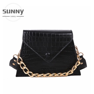 Sunny Sunny Korean fashion shoulder sling Square stripes yazi bag