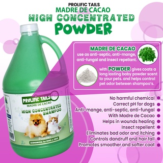 LKJ-Prolific Tails Madre De Cacao Shampoo Powder Scent Gallon (Anti Mange, Anti-Fungal & Bacterial) (3)