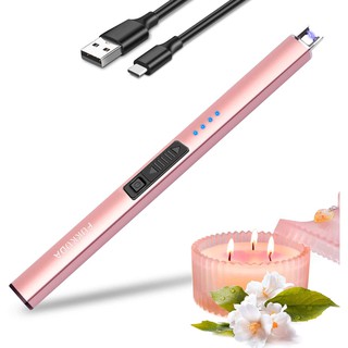 Electric Candle Lighter Plasma Arc Lighters Windproof &amp; Flameless with USB Rechargeable Battery