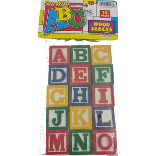 Wooden ABC Alphabet Numbers Toy Blocks