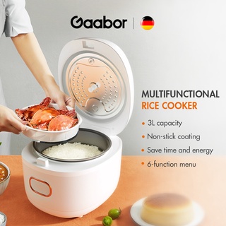 Gaabor Mulitfunctional Touchscreen 3 Liter Rice Cooker 6-function Menu