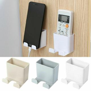 Wall Hanging Remote Controller Box Self-adhesive Plug Stand Holder Case Home Mobile Phone Storage