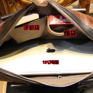 Business Men Leather Tote Bag laptop Crossbody bag (7)