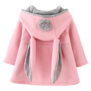 baby girls cute jacket autumn winter rabbit cotton coat (5)