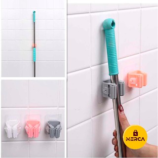MERCA Broom Holder Mop Hanging Wall Mounted Stand Strong Self Adhesive Bathroom Hook
