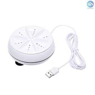 2in1 Mini Washing Machine Portable Personal Rotating Ultrasonic Turbine Washer with USB Cable Convenient for Travel Home Business Trip (B)