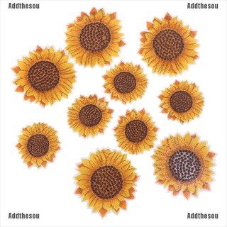 【COD】5Pcs Sunflower Sew on/Iron on Embroidered Patch Diy Craft Clothes Applique