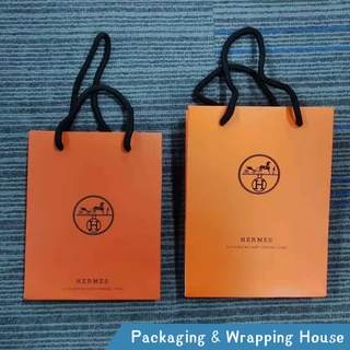Hermes Branded Paper Bags Franchised Paper Handbag for Gift Lipstick High Quality (1)