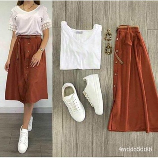 【ins】2021korean terno skirt. fashion terno top and skirt ..