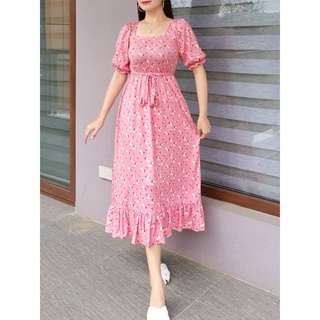 MISS FAB Michelle Printed Casual Sunday Formal Dress Stretchable Fabric Full Length Dress One Size