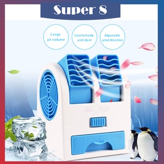 SUPER8 (USB/Battery) Mini Aircon Mini Fan Air Conditioning Air Cooler Adjustable wind direction (1)