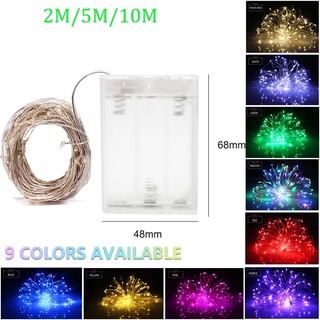 2M 3M 5M 10M Copper Wire LED String Lights/ Battery Operated Starry Fairy Lights/ Waterproof String Lights For Wedding Christmas Party Decoration