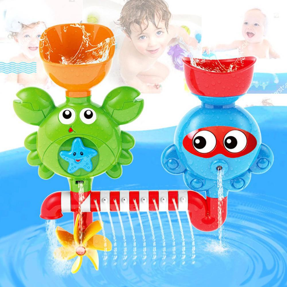Baby Bath Bathroom Spraying Turning Shower Water Paddle Toy (8)