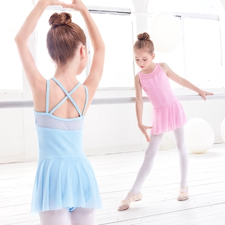 Girls Ballet Leotards for Girls Sleeveless Ballet Dress Chiffon Skirts Gymnastics Leotard Kids Costume Dancewear