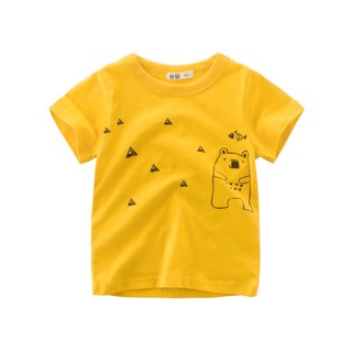 Boy T-shirt Kid Bear Baby Girl Children Top Short Cotton
