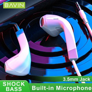 BAVIN HX850 Heavy Bass HiFi Sound Quality Wired Earphone 3.5mm Jack Stereo Sound Built-in microphone