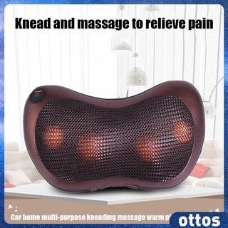 Otto.Car Electric Massage Pillow Home Infrared Heating Neck Shoulder Massager